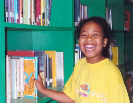 girl in the library